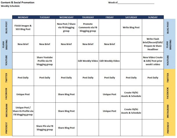 Easy Weekly Content Schedule for Max Promotion | BEYOND PENNIES